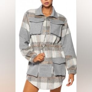 CUDDLE WEATHER FLANNEL MINI‎ DRESS AKIRA size xl